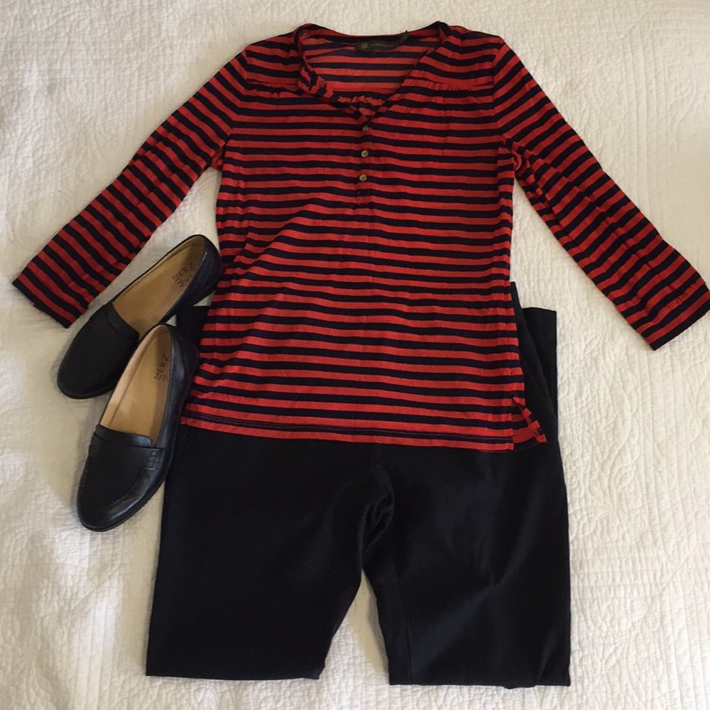 Outback Red | Red/Blue Striped Top